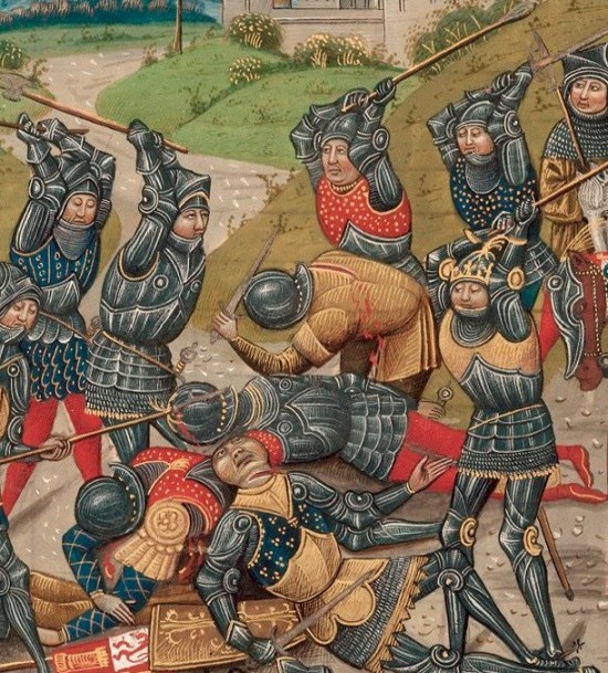 The Battle of Aljubarrota, a 15th century illumination by Jean d'Wavrin