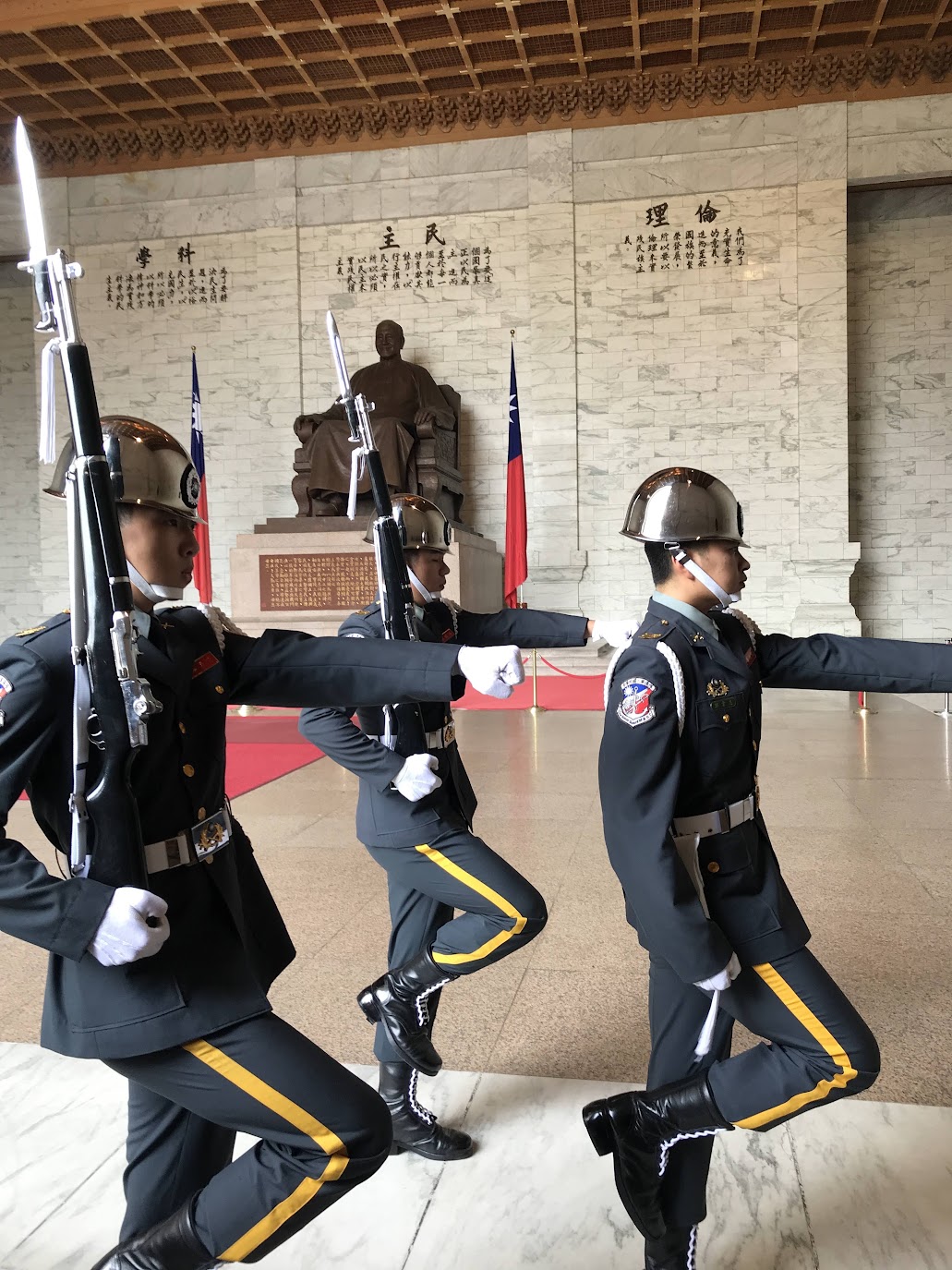 The Taiwanese honour guard