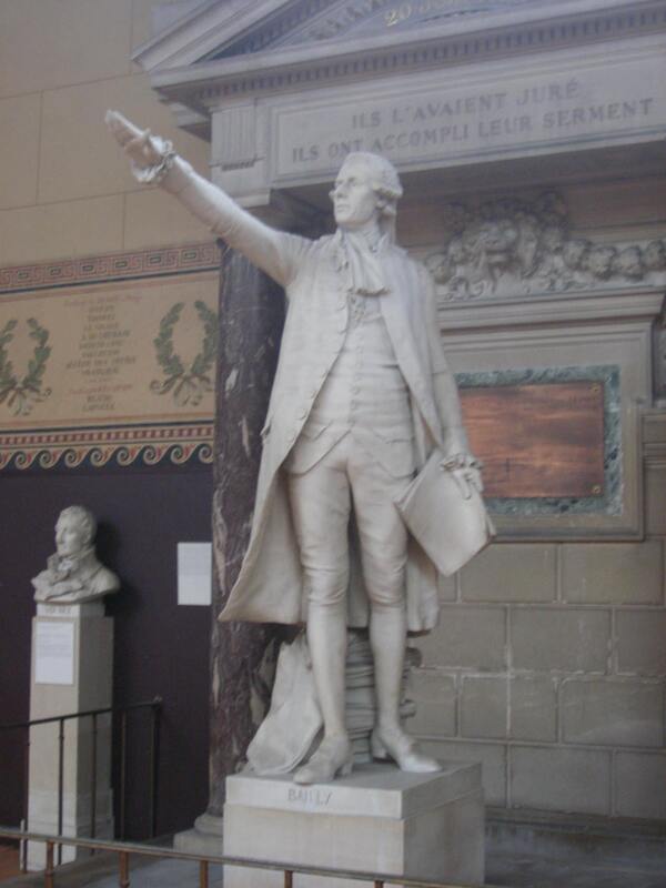 A statue of Jean Sylvain Bailly in the Royal Tennis Court, an early leader of the French Revolution