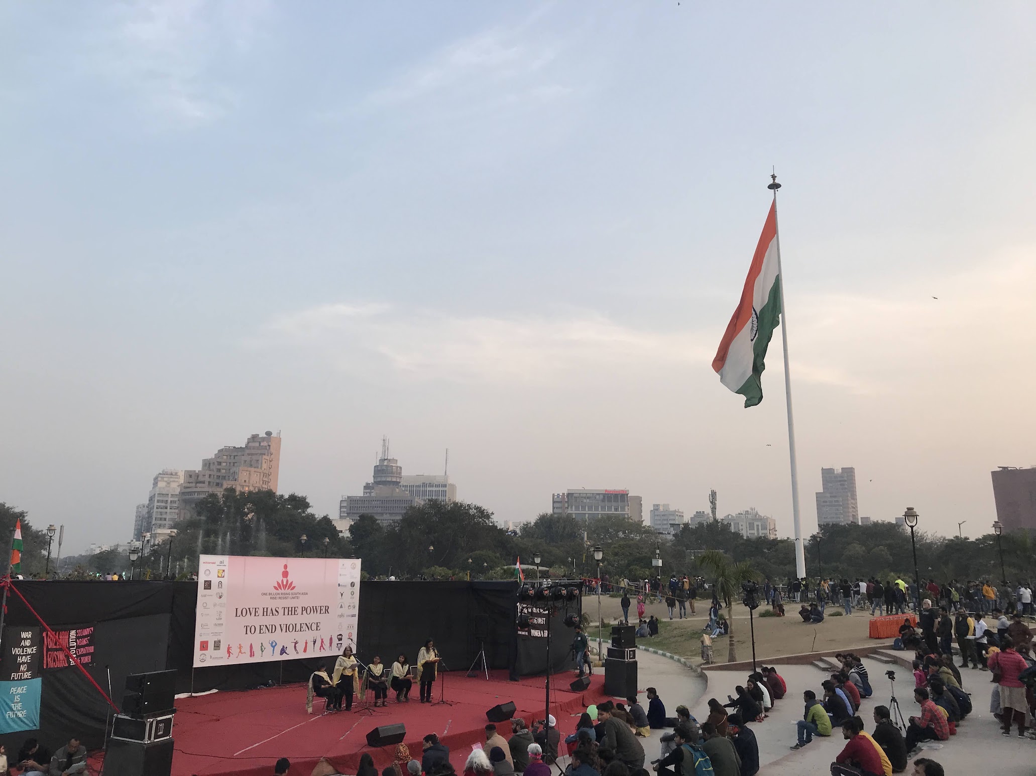 Flag of India at Central Park, Connaught Place