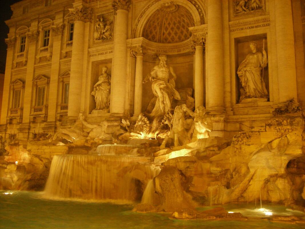 Trevi Fountain at night