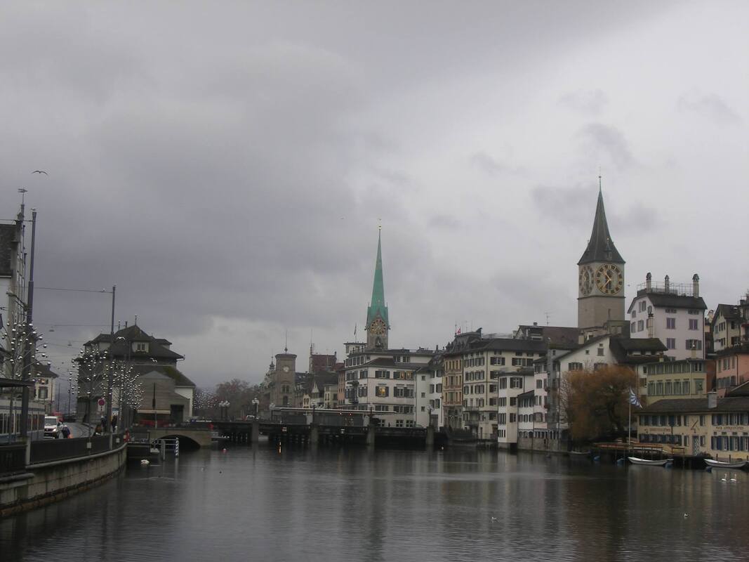 A view of Zurich and the river Limmat